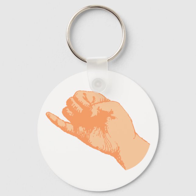 Hand kleiner Finger little finger pinkie pinky Keychain (Front)