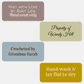 Hand Knit Cleaning Care Instructions Labels | Zazzle