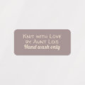 Hand Knit Cleaning Care Instructions Labels | Zazzle