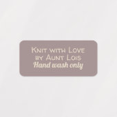 Hand Knit Cleaning Care Instructions Labels | Zazzle