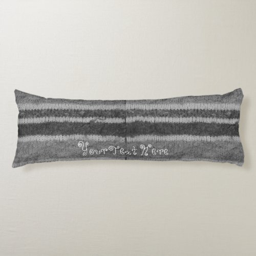 hand knitted black and white stripes body pillow
