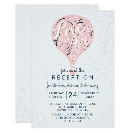 Wedding Reception Invitation Sample