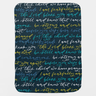 Hand Lettered Baby Bible Verses Blanket