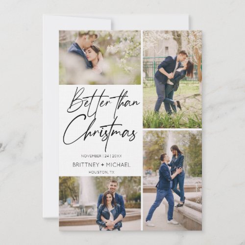 Hand Lettered Better than Christmas Save The Date
