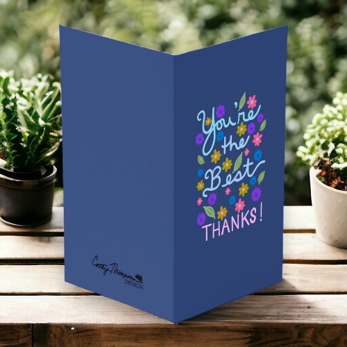 Hand Lettered Boho Floral Pack of Thank Yous