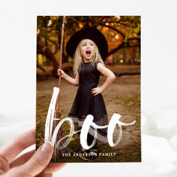Hand-Lettered Boo | Halloween Photo Card