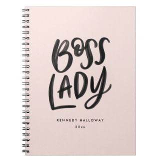 Hand Lettered Boss Lady Spiral Notebook