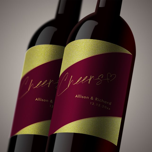Hand-Lettered Cheers Wine Labels Special Occasions (Creator Uploaded)