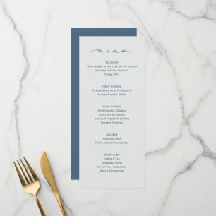 Hand Lettered Christian Wedding Blessing Menu