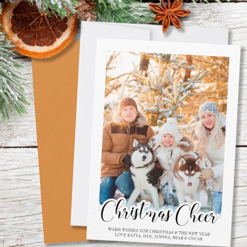Hand Lettered Christmas Cheer Vertical Photo