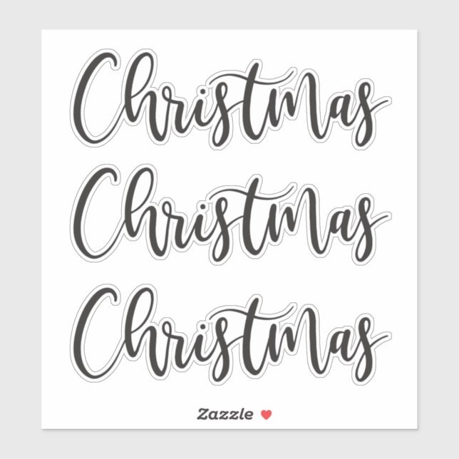 Hand Lettered Christmas Decoration Box Labels (Sheet)