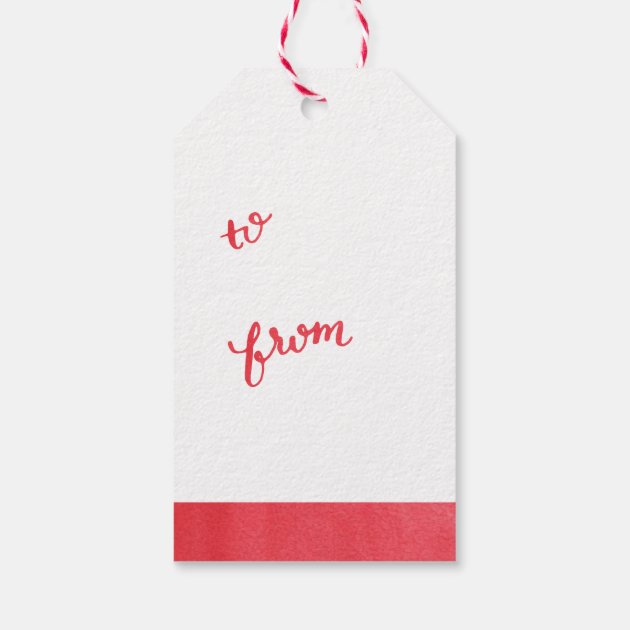 Hand Lettered Christmas Photo Gift Tag