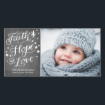 Hand Lettered Faith Hope Love Religious Christmas Holiday Card<br><div class="desc"></div>
