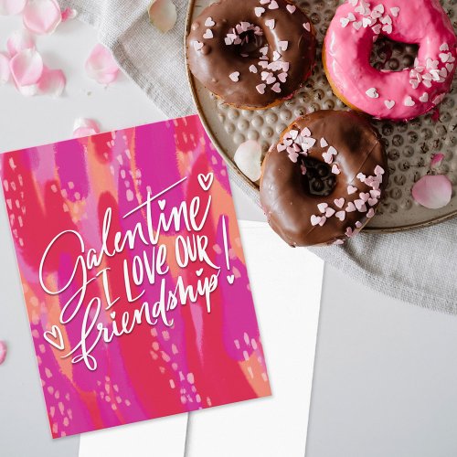 Hand Lettered Galentines Day Holiday Card