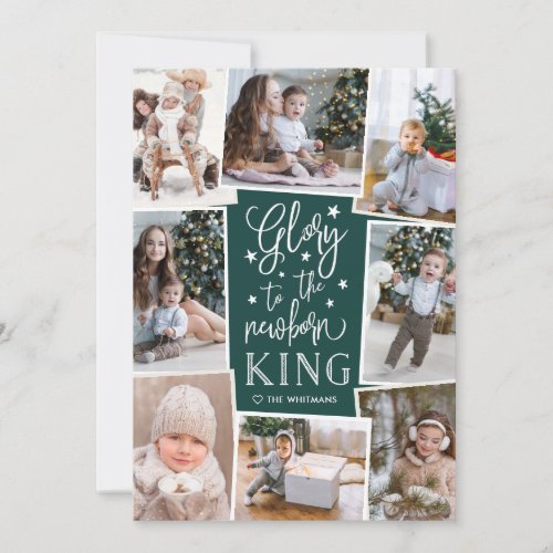 Hand Lettered Glory | Multi Photo Collage Holiday Card
