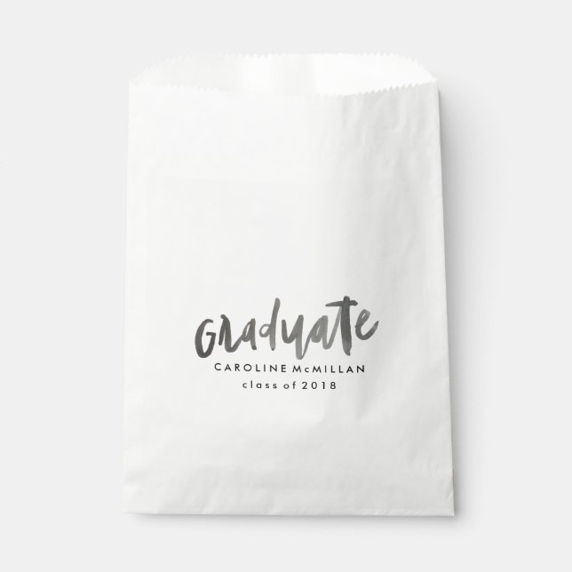 Hand Lettered Graduate Favor Bag (Front)