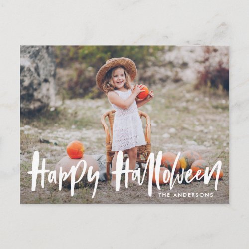 Hand_Lettered Halloween  Halloween Photo Postcard