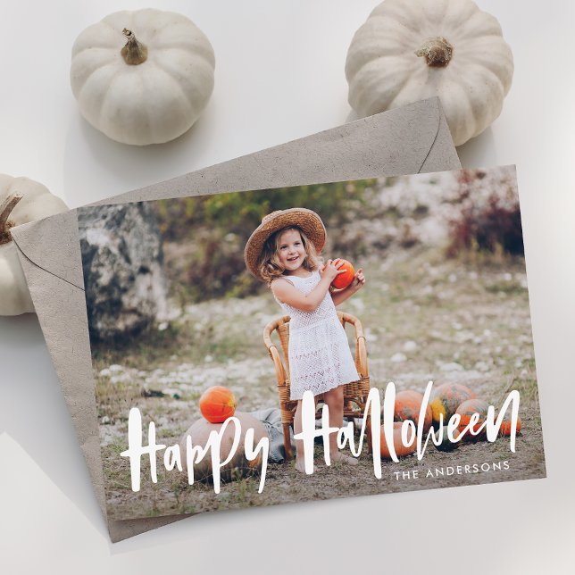 Hand Lettered Halloween Photo Card (Creator Uploaded)