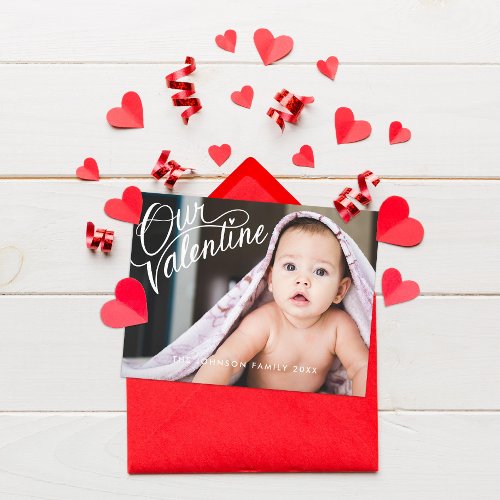 Hand lettered happy Valentines Day holiday photo