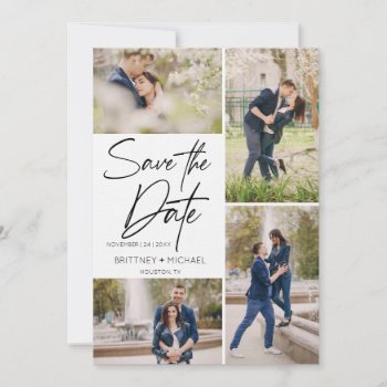 Hand Lettered Image Collage Save The Date