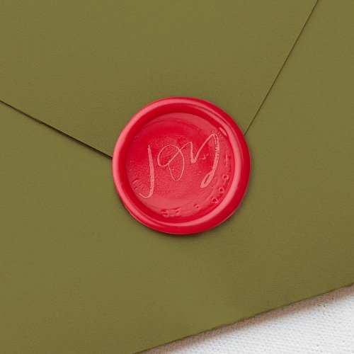 Hand_lettered Joy Wax Seal Stamp
