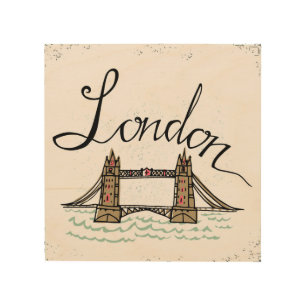 Hand Lettered London Bridge 5 Wood Wall Decor