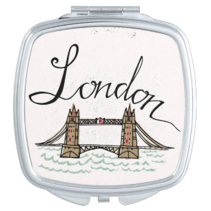 Hand Lettered London Bridge Mirror For Makeup