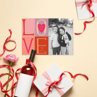 Hand-lettered LOVE Letters Family Valentine Invitation