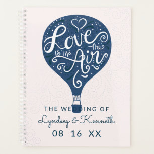 Hand Lettered Love Navy Hot Air Wedding Plans Planner