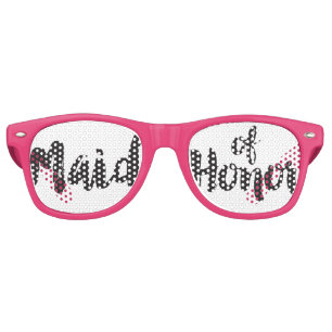 Hand Lettered Maid of Honor Swag Party Glasses