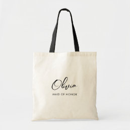 Hand Lettered Maid Of Honor Tote Bag Gift
