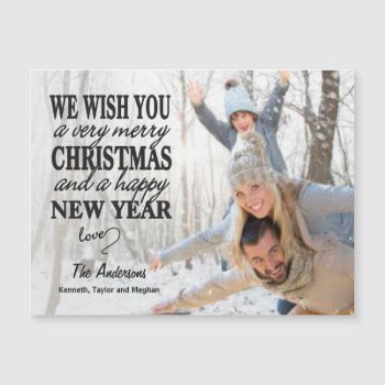 Hand Lettered Merry Christmas Full-photo Magnet by HolidayInk at Zazzle
