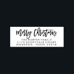 Hand-Lettered Merry Christmas Return Address Stamp<br><div class="desc">Make your mail stand out with a personalized return address stamp.</div>
