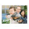 Hand-lettered Merry Happy Holiday Photo Card White