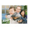 Hand-lettered Merry Happy Holiday Photo Card White