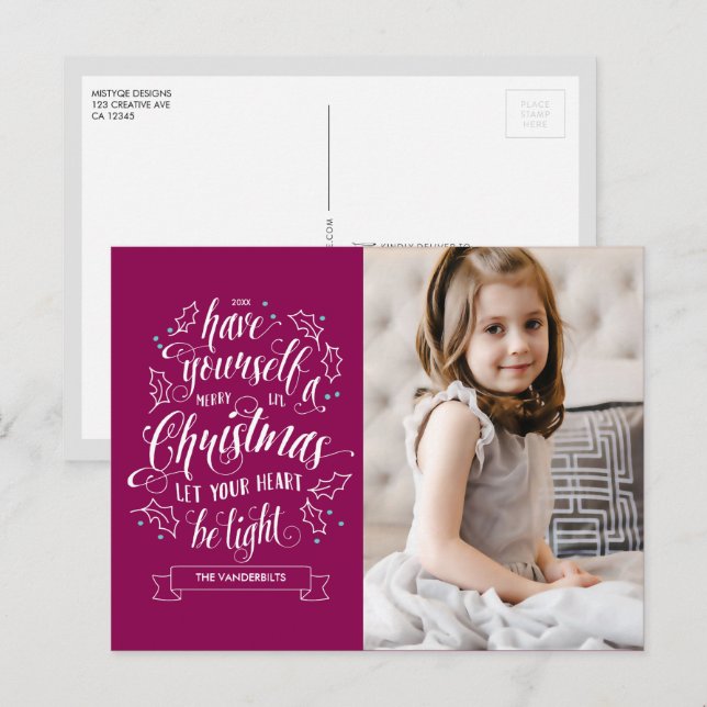 Hand Lettered Merry Li'l Christmas Holiday (Front/Back)