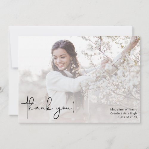 Hand_Lettered Modern Photo Graduation Thank You