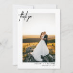 Hand-Lettered Modern Simple Photo Thank You Card<br><div class="desc">Thank your guests with this modern photo thank you cards with hand-lettered "thank you".</div>