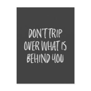 Hand Lettered Motivational Quote Black White Postcard