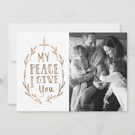 Hand-lettered My Peace I Give You Photo Card