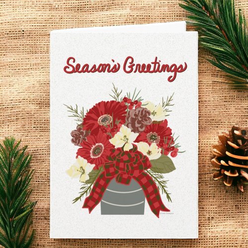 Hand Lettered Original Art Seasons Greetings  Card