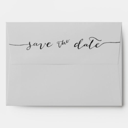 Hand_Lettered Save the Date Grey Envelope