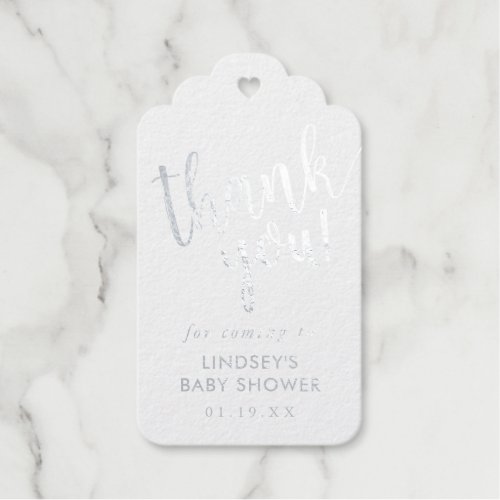 Hand_Lettered Script Baby Shower Thank You Favor Foil Gift Tags
