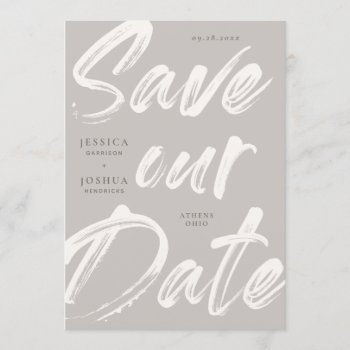Hand Lettered Script Editable Colors Save The Date Invitation by dulceevents at Zazzle