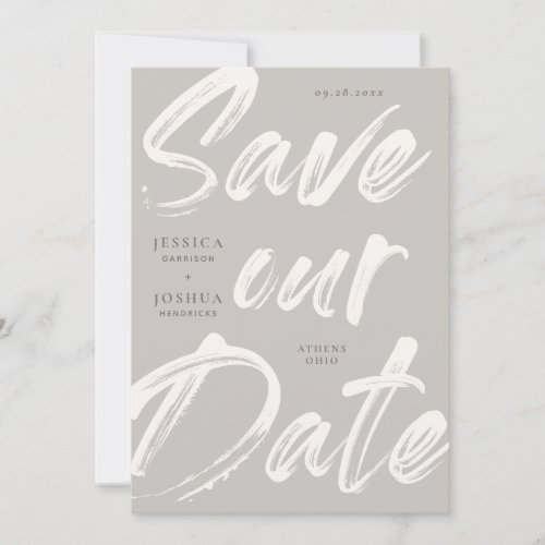 Hand Lettered Script EDITABLE Colors Save the Date Invitation
