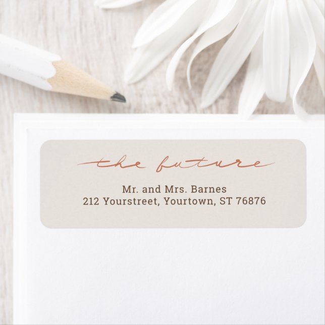 Hand Lettered Script Wedding Label (Insitu)