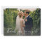 Hand Lettered Script Wedding Photo Thank You