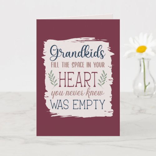 Hand Lettered Sentimental Quote Grandparents Day Card