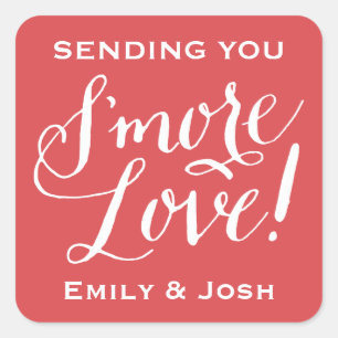Hand Lettered S'more Love Favor Label