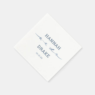 Hand Lettered We Do Script Wedding Napkins